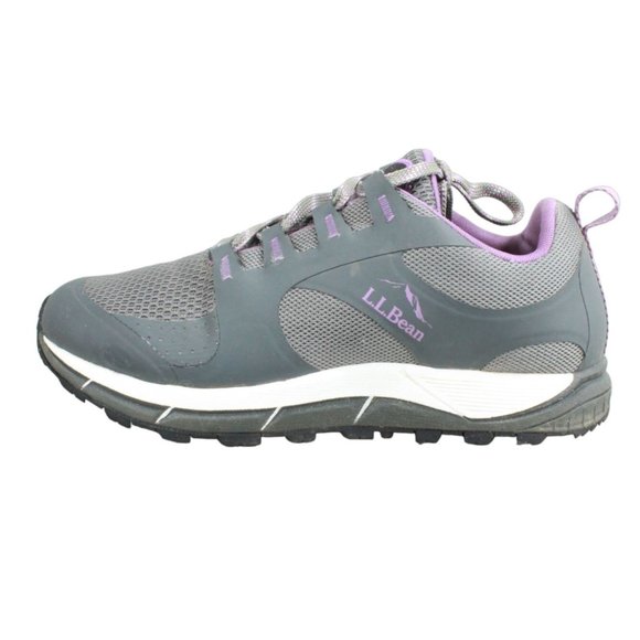 LL Bean North Peak 3 Gray Purple Ventilated Trail Running Shoes Size 9 M - Picture 1 of 9